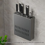 2-SOGA Wall Mounted Kitchen Knife Storage Rack Space-Saving Organiser