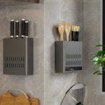5-SOGA Wall Mounted Kitchen Knife Storage Rack Space-Saving Organiser