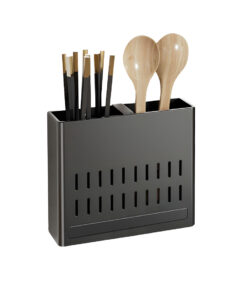 1-SOGA Wall Mounted Kitchen Utensil Storage Rack Spoon Fork Chopstick Space-Saving Organiser