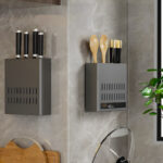 5-SOGA Wall Mounted Kitchen Utensil Storage Rack Spoon Fork Chopstick Space-Saving Organiser