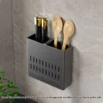 2-SOGA 2X Wall Mounted Kitchen Utensil Storage Rack Spoon Fork Chopstick Space-Saving Organiser