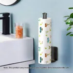 2-SOGA Black Wall-Mounted Kitchen Roll Holder Organiser Space Saving Rack