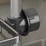 8-SOGA 2XDark Grey Kitchen Sink Organiser Faucet Soap Sponge Caddy Rack Drainer with Towel Bar Holder