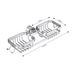 6-SOGA Silver Kitchen Sink Organiser Faucet Soap Sponge Caddy Rack Drainer with Towel Bar Holder