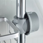6-SOGA Silver Single Kitchen Sink Organiser Faucet Soap Sponge Caddy Rack Storage Drainer