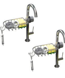 1-SOGA 2X Silver Single Kitchen Sink Organiser Faucet Soap Sponge Caddy Rack Storage Drainer