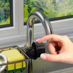 4-SOGA 2X Black Single Kitchen Sink Organiser Faucet Soap Sponge Caddy Rack Storage Drainer