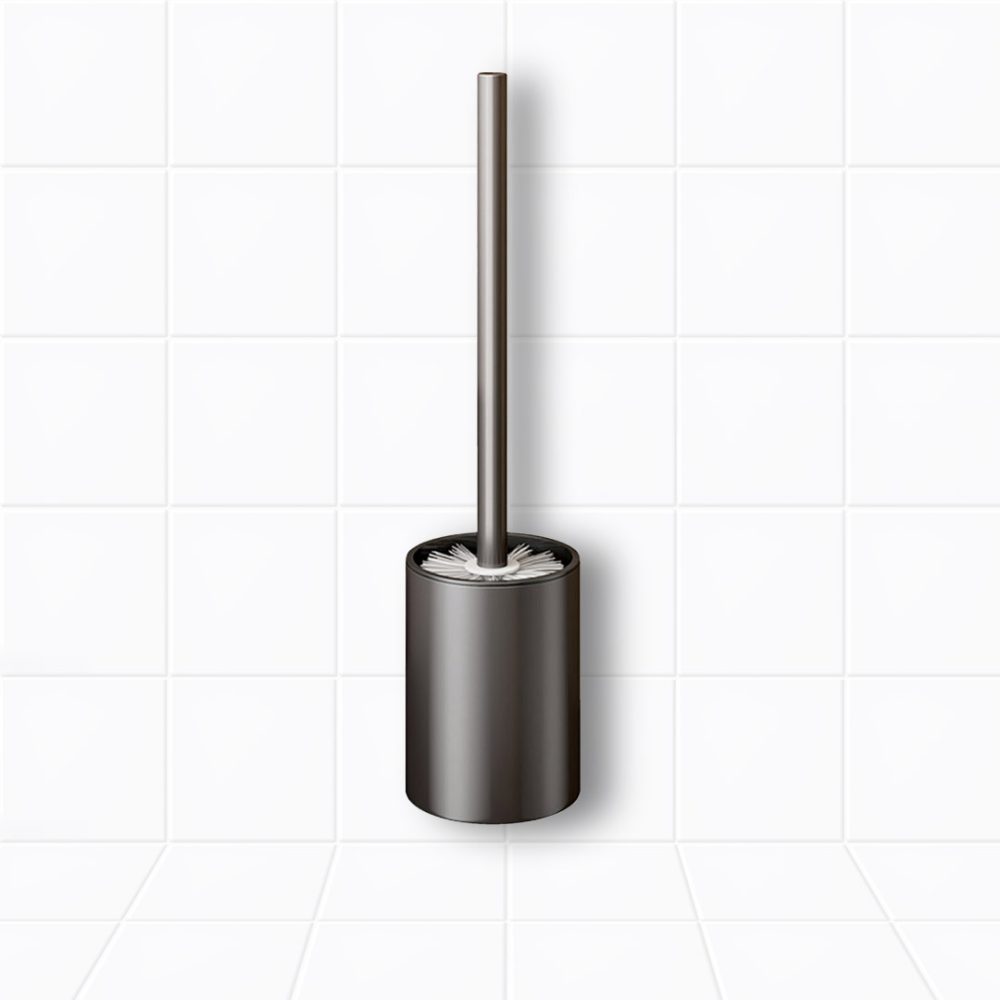 1-SOGA 27cm Wall-Mounted Toilet Brush with Holder Bathroom Cleaning Scrub Dark Grey