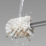8-SOGA 27cm Wall-Mounted Toilet Brush with Holder Bathroom Cleaning Scrub Dark Grey