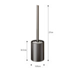 5-SOGA 2X 27cm Wall-Mounted Toilet Brush with Holder Bathroom Cleaning Scrub Dark Grey