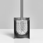 7-SOGA 2X 27cm Wall-Mounted Toilet Brush with Holder Bathroom Cleaning Scrub Dark Grey