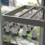 5-SOGA 2X Wall-Mounted Clothes Hanger Multi-Clamp Laundry Drying Wall Rack