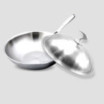 4-SOGA 2X 18/10 Stainless Steel Fry Pan 32cm Frying Pan Top Grade Cooking Skillet with Lid