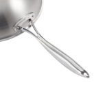 6-SOGA 18/10 Stainless Steel Fry Pan 36cm Frying Pan Top Grade Skillet with Helper Handle and Lid