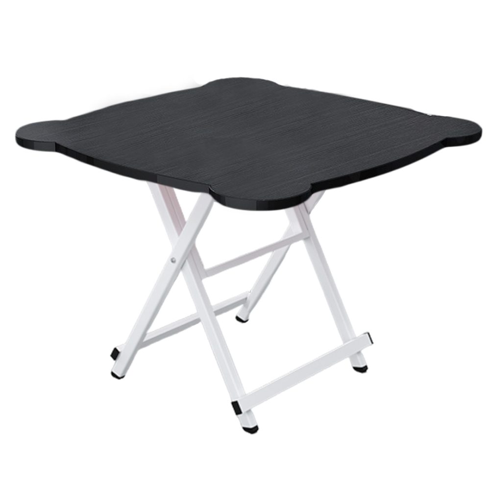 1-SOGA Black Minimalist Cat Ear Folding Table Indoor Outdoor Portable Stall Desk Home Decor