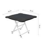7-SOGA 2X Black Minimalist Cat Ear Folding Table Indoor Outdoor Portable Stall Desk Home Decor