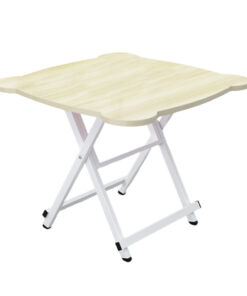 1-SOGA White Minimalist Cat Ear Folding Table Indoor Outdoor Portable Stall Desk Home Decor