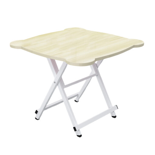 1-SOGA White Minimalist Cat Ear Folding Table Indoor Outdoor Portable Stall Desk Home Decor