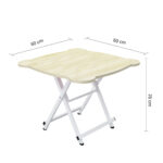 6-SOGA 2X White Minimalist Cat Ear Folding Table Indoor Outdoor Portable Stall Desk Home Decor