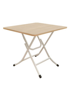 1-SOGA Wood-Colored Dining Table Portable Square Surface Space Saving Folding Desk Home Decor