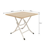 7-SOGA 2X Wood-Colored Dining Table Portable Square Surface Space Saving Folding Desk Home Decor