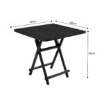 6-SOGA Black Dining Table Portable Square Surface Space Saving Folding Desk Home Decor