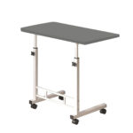 1-SOGA 40x80cm Gray Bedside Table Movable Bedroom Desk Student Computer Table