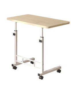1-SOGA 40x80cm White Maple Bedside Table Movable Bedroom Desk Student Computer Table