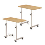 1-SOGA 2X 40x80cm Walnut Bedside Table Movable Bedroom Desk Student Computer Table