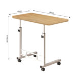 6-SOGA 2X 40x80cm Walnut Bedside Table Movable Bedroom Desk Student Computer Table