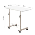 6-SOGA 2X 40x80cm White Bedside Table Movable Bedroom Desk Student Computer Table