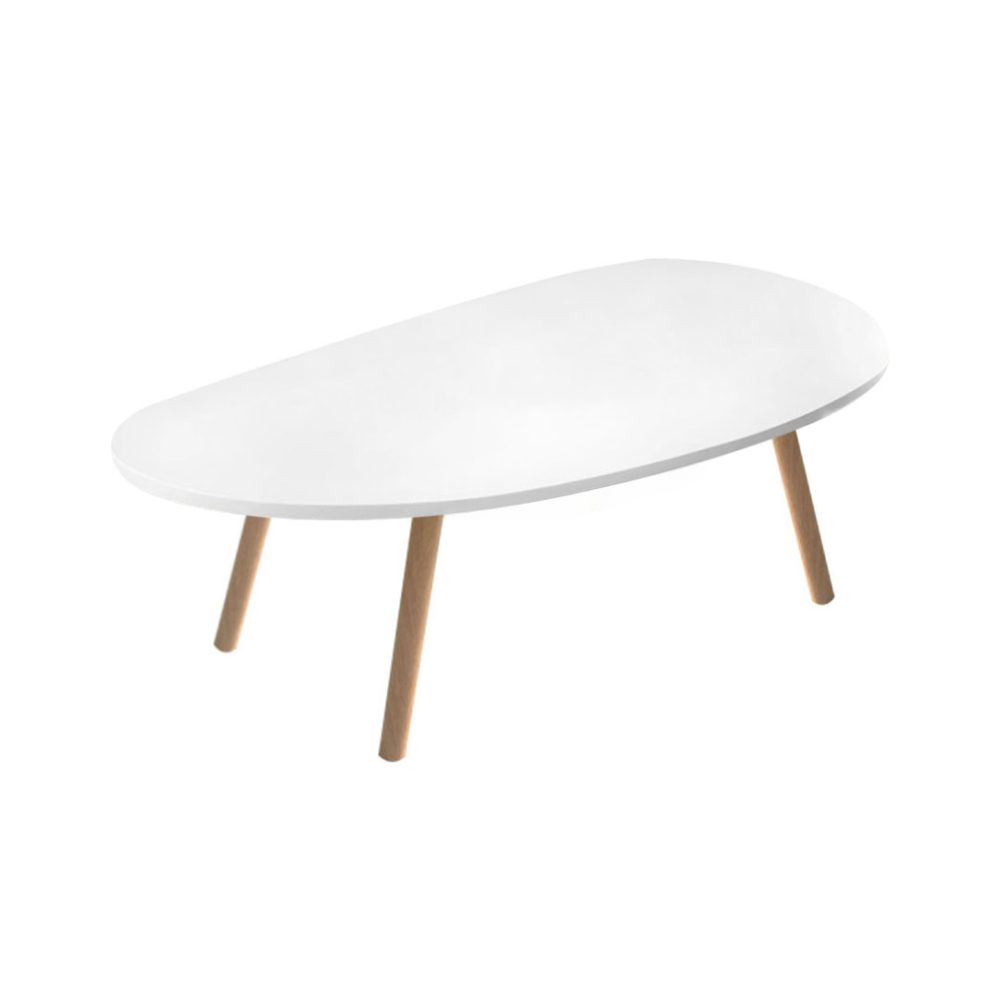 1-SOGA 80x40cm White Living Room Nordic  Coffee Table Simple Modern Home Style