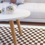 6-SOGA 2X 80x40cm White Living Room Nordic  Coffee Table Simple Modern Home Style