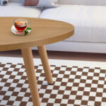 6-SOGA 80x40cm Stone Pattern Living Room Nordic  Coffee Table Modern Style