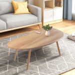 3-SOGA 2X 80x40cm Stone Pattern Living Room Nordic  Coffee Table Modern Style