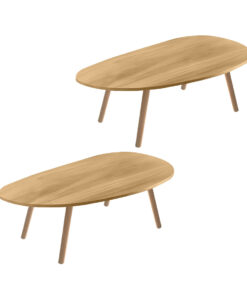 1-SOGA 2X 80x40cm Stone Pattern Living Room Nordic  Coffee Table Modern Style