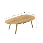 5-SOGA 2X 80x40cm Stone Pattern Living Room Nordic  Coffee Table Modern Style