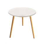 1-SOGA 60x72cm White Small Side Coffee Table Living Room Balcony Home D?cor Style