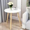 3-SOGA 60x72cm White Small Side Coffee Table Living Room Balcony Home D?cor Style