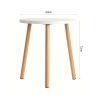 6-SOGA 60x72cm White Small Side Coffee Table Living Room Balcony Home D?cor Style
