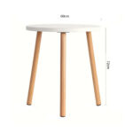 6-SOGA 2X 60x72cm White Small Side Coffee Table Living Room Balcony Home D?cor Style