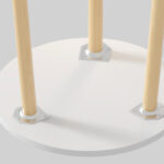 7-SOGA 2X 60x72cm White Small Side Coffee Table Living Room Balcony Home D?cor Style