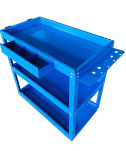 1-SOGA 3 Tier Tool Storage Cart Portable Service Utility Heavy Duty Mobile Trolley Blue