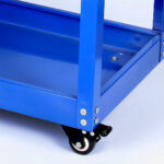 7-SOGA 2X 3 Tier Tool Storage Cart Portable Service Utility Heavy Duty Mobile Trolley Blue