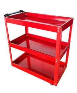 1-SOGA 3 Tier Tool Storage Cart Portable Service Utility Heavy Duty Mobile Trolley Red