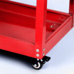 6-SOGA 2 Tier Tool Storage Cart Portable Service Utility Heavy Duty Mobile Trolley Red
