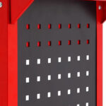 6-SOGA 3 Tier Tool Storage Cart Portable Service Utility Heavy Duty Mobile Trolley with Drawer and Hooks Red