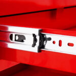7-SOGA 3 Tier Tool Storage Cart Portable Service Utility Heavy Duty Mobile Trolley with Drawer and Hooks Red
