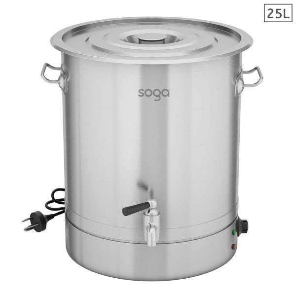 1-SOGA 25L Stainless Steel URN Commercial Water Boiler  2200W