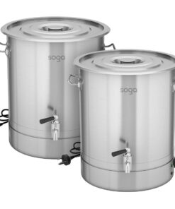1-SOGA 2X 33L Stainless Steel URN Commercial Water Boiler 2200W